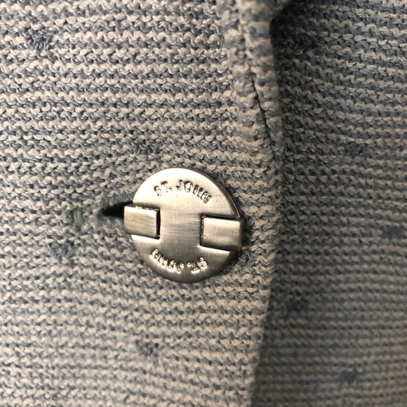 St. John Collection Blazer Jacket 8 Blue Button - Picture 2 of 6